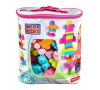Mega Blocks 60 building blocks In Sweet Colours Including Distinct Shapes