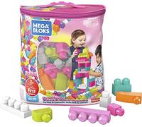 Mega Bloks 80 Piece Construction Kit with Eco Friendly Bag, Pink, Baby Toy from 1 Year (Mattel DCH62)