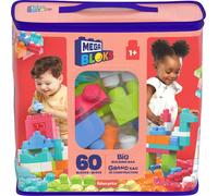 Mega Bloks Pink First Builders Big Building Bag 60 Pieces