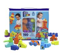 MEGA BLOKS Bigger Building Bag building set with 150 big and colorful building blocks, and 1 storage bag, toy gift set for ages 1 and up