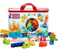 MEGA BLOKS Bigger Building Bag building set with 150 big and colorful building blocks, and 1 storage bag, toy gift set for ages 1 and up