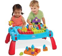Mega Bloks First Builders Build 'n Learn Table - Portable 30-Piece Building Toy
