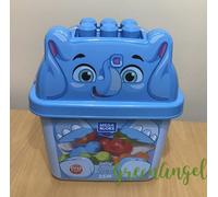 MEGA BLOKS FIRST BUILDERS LAUGHING LION OR JOLLY ELEPHANT ANIMAL BUCKET PLAYSET