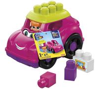 Mega BLOKS First Builders Toddler Building Blocks Toy Set Catie Convertible with 6 Pieces and Storage 1 Figure Pink Ages 1+ Years