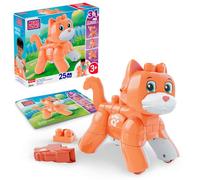 MEGA BLOKS Fisher-Price 3-in-1 Rolling Kitten Building Block Toy | 25 Pieces, Rolling Wheels, Fox and Lion Rebuilds, Preschool Kids Ages 3+ Years, Easy to Build, JMK86