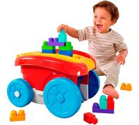 Mega Bloks Fisher Price Block Collecting Wagon Construction Game