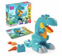 MEGA BLOKS Fisher-Price 3-in-1 Build & Chomp Dinosaur T-Rex Block Toy