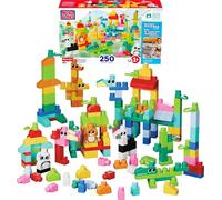 MEGA BLOKS Fisher-Price Toddler Building Toy, Animal Blocks with 250 Pieces and Reusable Storage Bag, Kids Ages 1+ Years, JCF93