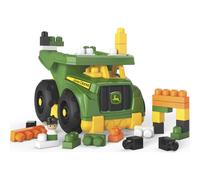 Mega BLOKS John Deere Toddler Building Blocks Toy Set Dump Truck with 25 Pieces and Storage 1 Figure Green Ages 1+ Years