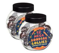 Mega Bonfire Lollies 12pk x Pack of 2 - Made With Real Treacle - Perfect Sweet Treat for Those Chilly, Leafy, Autumnal Nights