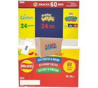 Mega Bundle Of 120 Crisps Bags Cheese Onion Ready Salted Salt&Vinegar Quavers Baked Wotsits Mega Monster Munch Crisps Party Bundle Boxed Treatz