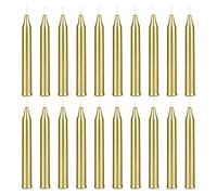 Mega Candles 20 pcs Unscented Gold Exquisite Mini Taper Candle, 4 Inch Tall x 1/2 Inch Diameter, Supreme Chimes, Enchantment, Rituals, Casting Spells, Witchcraft, Wiccan, Metaphysical