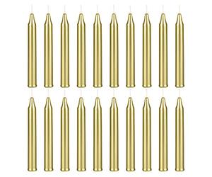 Mega Candles 20 pcs Unscented Gold Exquisite Mini Taper Candle, 4 Inch Tall x 1/2 Inch Diameter, Supreme Chimes, Enchantment, Rituals, Casting Spells, Witchcraft, Wiccan, Metaphysical