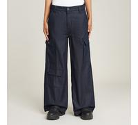 Mega Cargo Pants Denim - Dark blue - Women 32