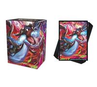 Mega Charizard Sleeves (65) and Deck Box - Mega Charizard X ex Ultra Premium Collection - MTG Decks & More Compatible with Pokemon TCG