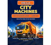 Mega City Machines: A City Vehicles Coloring Book for Kids Ages 4-8 with 100 Action-Packed Pages Featuring Garbage Trucks, Street Sweepers, Snowplows, Tow Trucks and Special Vehicles