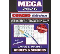 MEGA Combo Edition 2026: 2-in-1 Word Search & Crossword Puzzle Book for Adults and Seniors: The Ultimate 2-in-1 MEGA Puzzle Challenge - 50 Word ... in One Easy-to-Read Large Print Edition!