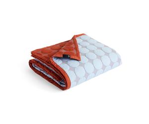 Mega Dot Organic Bedspread Light Blue