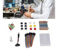 Mega Electronic Component Kit Assortment,Electronics Kit Starter Fun Assortment Development Component with 400 Hole Breadboard for R3