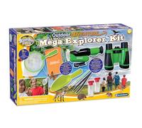 Mega Explorer Kit for Kids - 9 Piece Outdoor Adventure Set with Microscope & Binoculars | STEM Learning Toy with Storage Bag | Batteries Included