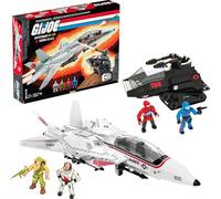 MEGA G.I. Joe Action Figures Building Toys, Skystriker XP-14F vs. Cobra H.I.S.S. with 617 Pieces, 4 Poseable Characters, for Collectors