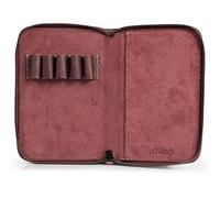 LONDO Genuine Leather Padfolio with Pencil Holder Notepad and Zipper Closure (Damson)