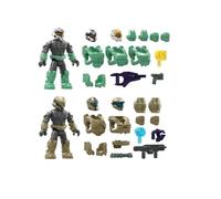 MEGA Halo Infinite Toy Building Sets, Spartan Mission Pack Collection with 2 Poseable Micro Action Figures, Accessories and Display Stand