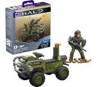 Mega Halo The Series ATV Building Toys Set, FLEETCOM Mongoose Vehicle with 79 Pieces, 1 Poseable Articulation Figure, Green, Kids or Adults