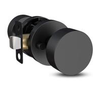 Mega Handles - Buena Privacy Door Knob for Hallway, Closet and Bathroom, Reversible Heavy Duty Design Door Knobs, Fits All Standard Door Sizes, Screws Included - Matte Black (1 Pack)