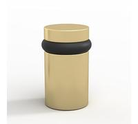 Mega Handles Floor Door Stopper - Gold Door Stopper Quickly Installed Wall Protector, Wall Protectors from Door Knobs, Door Stop Floor Mount with mounting Hardware Included - Satin Brass (1 Pack)