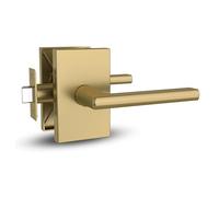 Mega Handles Glamor Passage Lever, Door Handle Set for Hallway, Closet and Bathroom, Reversible Heavy Duty Door Levers, Fits All Standard Door Sizes, Screws Included - Satin Brass (1 Pack)