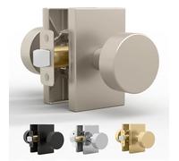 Mega Handles - Laura Passage, Door Knob for Hallway, Closet and Bathroom, Reversible Heavy Duty Design Door Knobs, Fits All Standard Door Sizes, Screws Included - Satin Nickel (1 Pack)