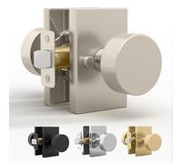 Mega Handles Laura Privacy Door Knob for Hallway, Closet and Bathroom Reversible Heavy Duty Design Door Knobs, Fits All Standard Door Sizes, Screws Included - Satin Nickel (1 Pack)