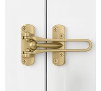 Mega Handles Safety Door Lock 2026 Version, Heavy-Duty Zinc Alloy 4.2" Door Lock, Swing Bar Door Guard, Safety Childproof Reinforcement Door Stopper for Kids (Satin Brass)