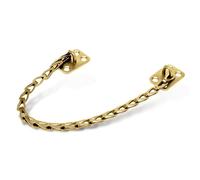 MEGA Handles Transom Door Chain 12-Inch, Door Chain Stopper for Transom Windows, Cabinet Door Restraint, Chain Lid Support, Durable Transom Window Hardware for Enhanced Safety - Satin Brass