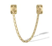 MEGA Handles Transom Door Chain 12-Inch, Door Chain Stopper for Transom Windows, Cabinet Door Restraint, Chain Lid Support, Durable Transom Window Hardware for Enhanced Safety - Satin Brass