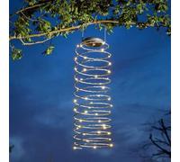 Mega Hanging Spiralight 55 Warm White LEDs Solar Powered Garden Lighting