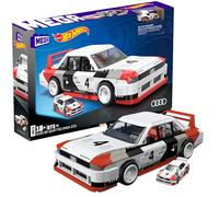 MEGA Hot Wheels Collectible Car Building Toy, Audi 90 Quattro IMSA GTO with 973 Pieces and Die-Cast Model, Build & Display Set for Collectors, Red, HRY20