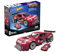 MEGA Hot Wheels Collectible Car Building Toy, Cadillac ATS-V R with 319 Pieces and Die-Cast Model, Build & Display Set for Collectors, Red, HRY18