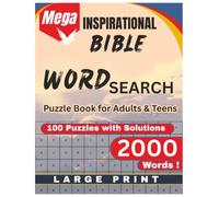 Mega Inspirational Bible Word Search Puzzles for Adults and teens.: Step into the challenge where your love for the Bible meets the joy of puzzles. ... 8.5" x 11' inches I 128 pages I 100 Puzzles.