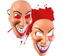 Mega_Jumble Adult Halloween Evil Grin Masks for Couple, Killer Face Design Smiling Mask Fancy Dress, One Size Horror Scary Mask Accessories