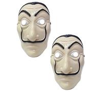 Mega_Jumble Adult Unisex Bank Robber Mask, Money Thief Masks Halloween Mask Realistic Prop Novelty Cosplay Fancy Dress Costume Party Mask (Pack of 2)