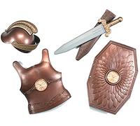 Mega_Jumble Children Medieval Knight Armour Fancy Dress Costume Accessory Set | Roman Armour Warriors Cosplay Suit, World Book Day Carnival Dress Up