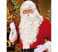 Mega_Jumble Deluxe Santa Father Christmas Complete Sets and Accessories Xmas Wig Beard Gloves Belt Outfit Novelty Fancy Dress (Santa 5 Piece Set)