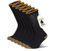 Mega_Jumble Diabetic Work Socks for Men - 6x Pack Heavy Duty with Reinforced Heels, Non-Elastic, Cushioned Wide Top, industrial socks, Breathable Soft Cotton Boot Socks - Size UK 6-11