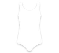 Mega_Jumble Girls Kids Cotton Wide Strap Sleeveless Leotards School Sport Dance Ballet Gymnastics Athletic Leotard Top for Little Girl 3-13 Years (White, 5-6 Years)