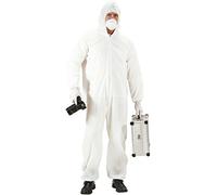 Mega_Jumble® Men's Crime Scene Investigator Jumpsuit, Mask & Gloves- CRIME SCENE FORENSICS COP INVESTIGATOR Costume for Law & Order Police Policeman Fancy Dress Outfit (Extra Large 46" chest)