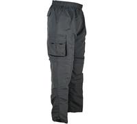 Mega_Jumble Mens Heavy Duty 3 in 1 Zip Off Trouser Cargo Combat Summer Jogging Casual Trousers Multi Pocket Elasticated Pants for Hiking Walking Summer Wear (UK, Alpha, XL, Regular, Regular, Grey)