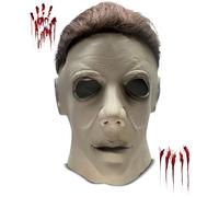 Mega_Jumble Michael Myers Mask Halloween Scary Kills Mask Horror Latex Full Head Mask Michael Myers Mask Cosplay Costume