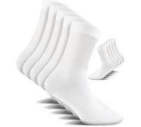 Mega_Jumble Pack of 10 Children White School Socks Cotton Rich Socks Everyday Wear Athletic, Sport Back to School Plain Sock for Kids Boys (UK, Age, 11 Years, 14 Years, Regular, 10 Pair)
